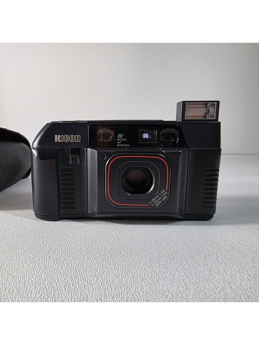 Ricoh TF-500 Dual Lens 35mm Point and Shoot Film Camera W/Case Tested